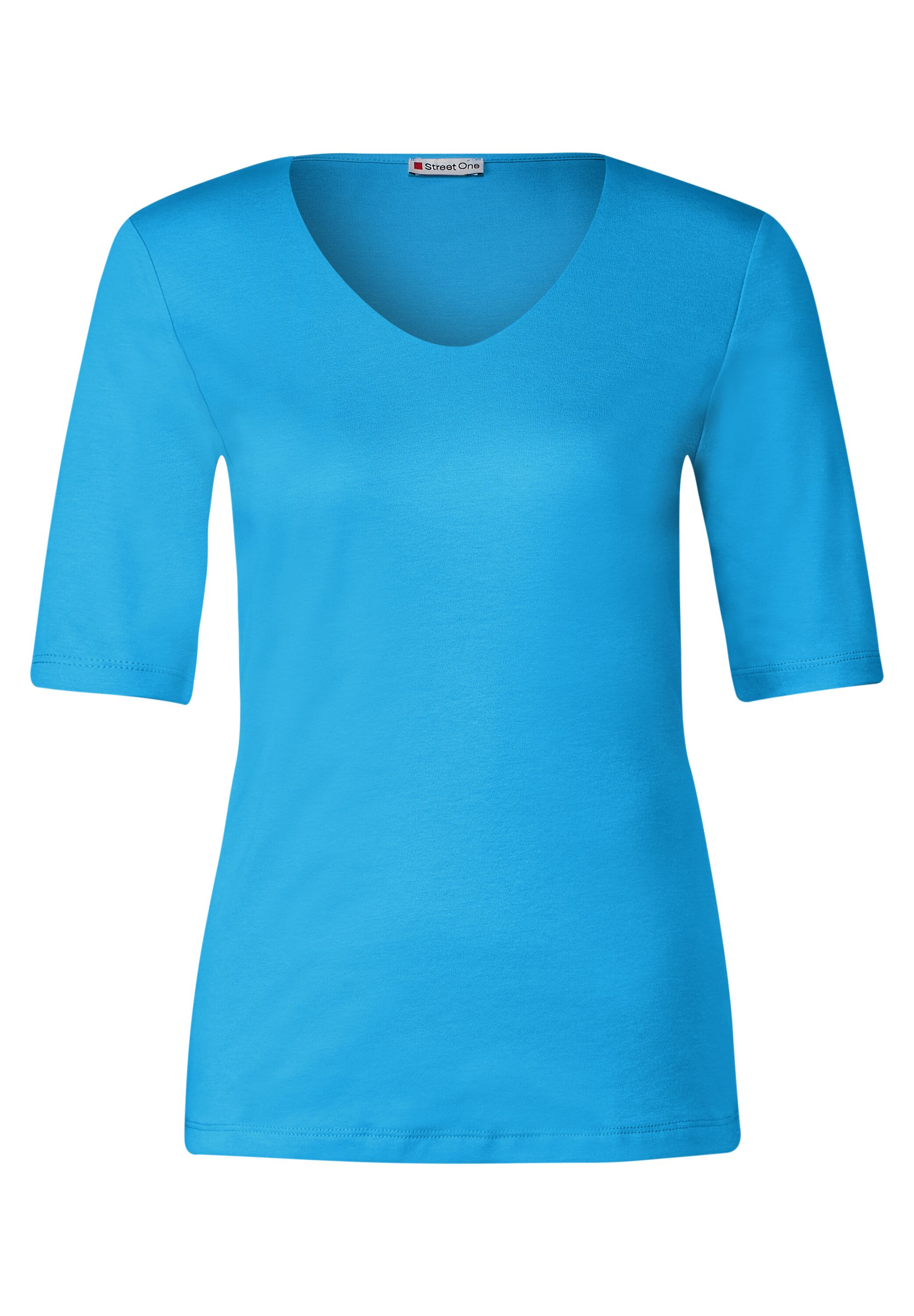 Street One Street One T-Shirt in Unifarbe | splash blue | 38